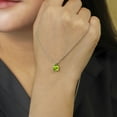 thumbnail image 4 of Collar Elegante JeenMata con Colgante Deslizante Peridoto 1,5 Cts Oro Blanco, 4 of 6