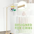 thumbnail image 5 of Wood Floor Standing Crib Mobile Arm Movable Baby Mobile Holder 153.5cm Height Nursery Decor for Hanging Bed Bell Baby Bed Toys, 5 of 11