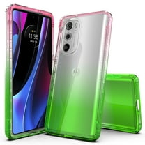 Motorola Edge Plus 2022 Case, Motorola Edge Plus 5G UW Case, Rosebono Hybrid Gradient Protection Case For Motorola Edge Plus 2022 (Red/Green)