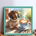 thumbnail image 2 of Kit Punto Cruz Con Perro Salchicha Hilo Algodón Ecológico Bordado 11CT 40x40cm, 2 of 9