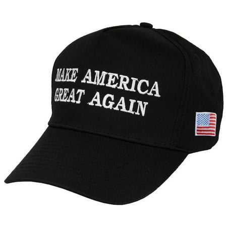 Make America Great Again Hat MAGA Hat Donald Trump Hat United States President Hat Slogan Hat Maga American Flag Black Baseball (Best Way To Make Money Black Flag)