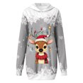 thumbnail image 4 of Christmas Skirts for Women Christmas Party Dresses Women's Christmas Lighted Deer Christmas Print Hoodie Dress, 4 of 4