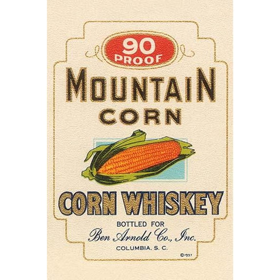 Mountain Corn - Corn Whiskey-Fine Art Canvas Print (20" x 30")
