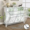 thumbnail image 5 of Mirrored TV Stand for TVs up to 48 Inch, Mirrored Entertainment Center, Silver TV Console Cabinet with 3 Drawers and 3 Doors Cabinet, for Living Room, Bedroom (40"W x 15.7"D x 35.5"H), 5 of 9