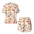 thumbnail image 5 of Lsque Retro Autum Mushrooms Women's Short-Sleeved Pajama Set - 2 Piece Soft and Lightweight Sleepwear Set-3X-Large, 5 of 9
