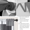 thumbnail image 5 of Dark Grey Kitchen Curtain Valance and Tiers, 3Pcs Geometric Art Valance Set Gray Rod Pocket Curtain for Kitchen Window Modern Unique Patterns, 5 of 6