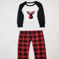 thumbnail image 4 of Conjuntos de pijamas familiares a juego Pijamas navideños para niños con camiseta de manga larga y pantalones Ropa de estar por casa, 4 of 7