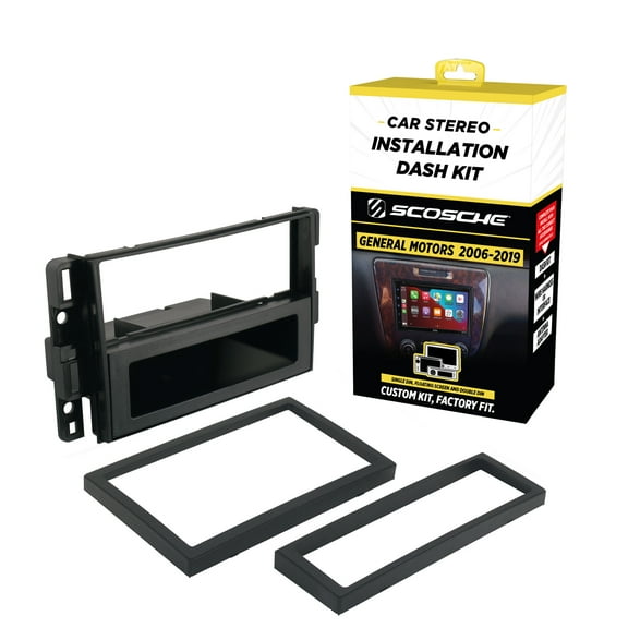 Scosche GM1598B Double or Single DIN   Pocket Radio Dash Kit Compatible w/ Select ‘06-19 GM Vehicles