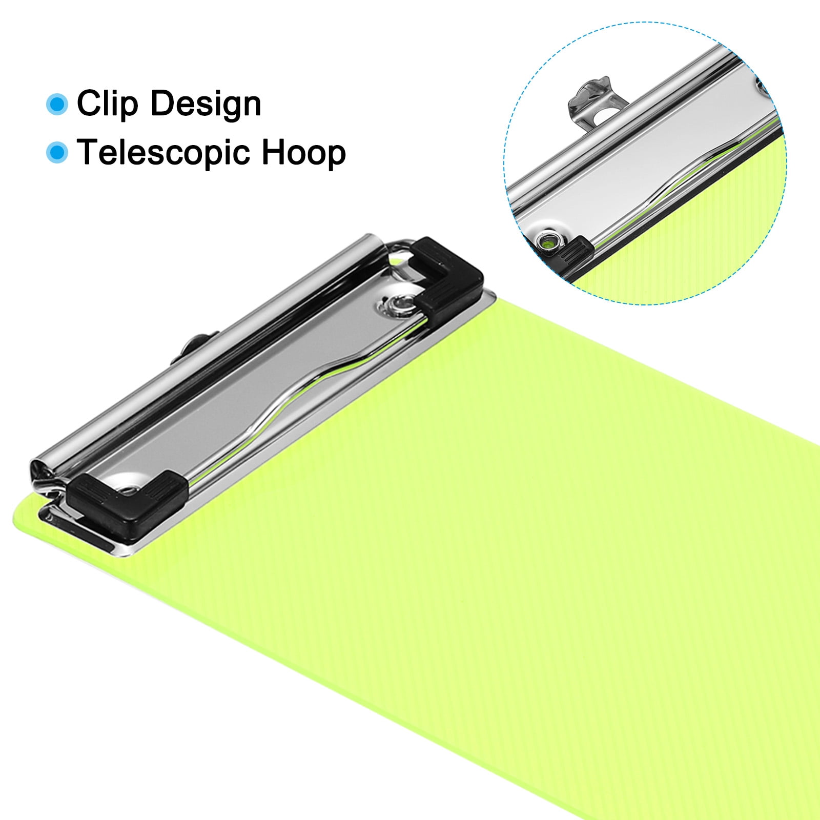 Uxcell Clipboards Letter Size Plastic Clear Hanging Clipboard 8.5"x11" A4 Home