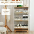 thumbnail image 4 of HOMCOM Armoire de Rangement pour Chaussures 12 Paires avec Tiroirs Basculants pour Entrée Blanc, 4 of 10