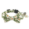 thumbnail image 1 of Collar De Gato Con Pajarita Y Campana, Collares Florales Clásicos Para Gatitos Con Pajarita Extraíble, Collar Ajustable Para Gatito, Cachorro, Perros Pequeños seitruly PT002755-02, 1 of 6