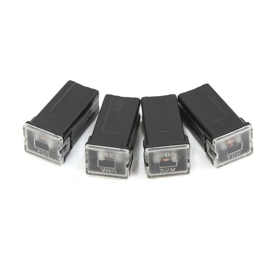 Unique Bargains 4pcs 32V 80A Black Plastic Casing Two Terminals Female PAL Fuse for Car Vehicle
