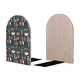 thumbnail image 2 of Naloa Coffee Lover Print 2 Pcs Bookend Large Capacity Office Book Ends for Home Office Library School Study Decoration, 2 of 8