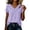 Purple-03, variant on Women’s Cold Shoulder Striped Blouse, V-Neck Short Sleeve Casual Top Trendy Summer Wear