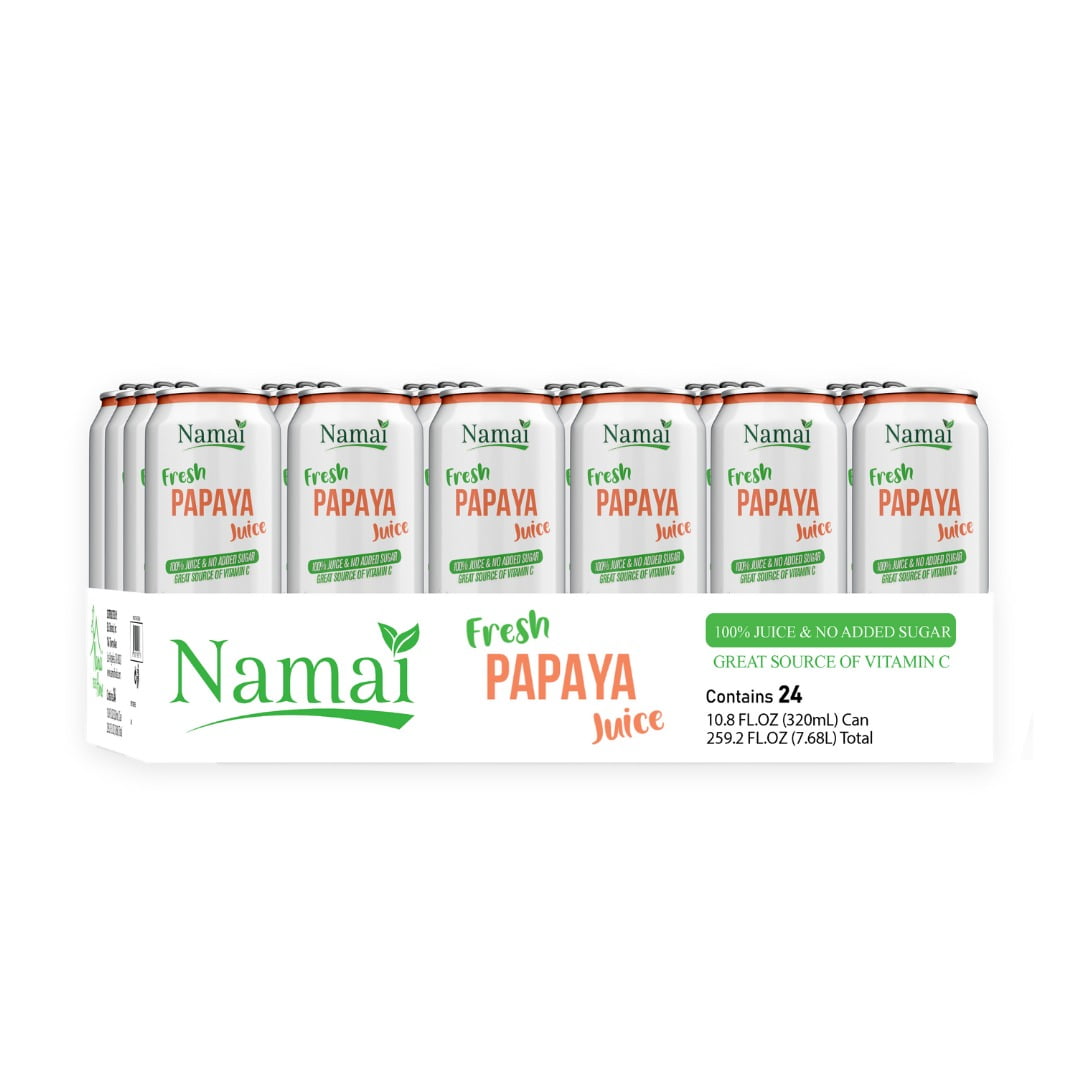 Namai Pure Papaya Juice, 10.8 fl oz Can, 24 Count