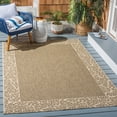 thumbnail image 2 of Safavieh Courtyard Regent Oriental Indoor/Outdoor Area Rug, Brown/Natural, 6'7" x 6'7" Square, 2 of 13