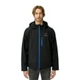 thumbnail image 2 of ORORO 4-Zone Heated Jacket for Men with Detachable Hood and Battery, Heating Jacket for Winter Outdoors (Black/Blue, L), 2 of 8