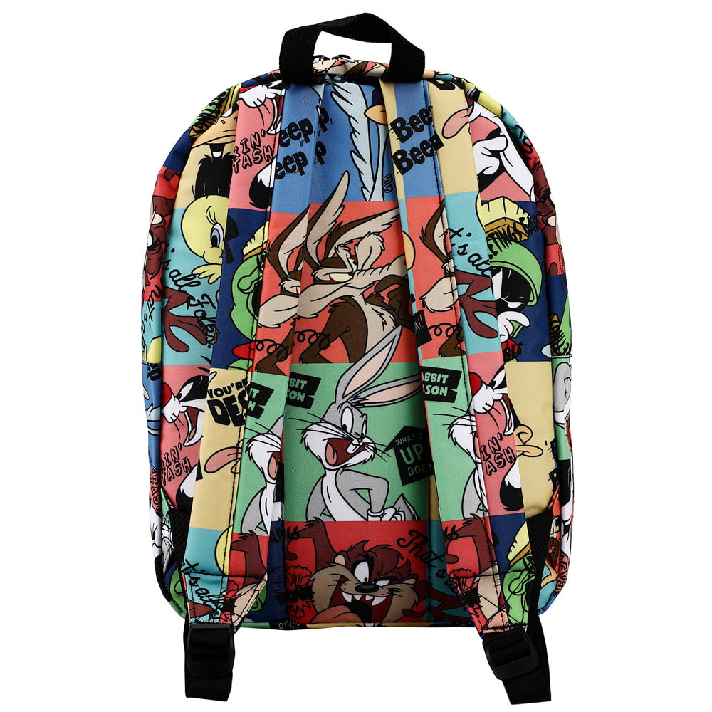 4pcs/set Men's Backpack Combo Color-block Cartoon Rabbit Print