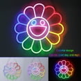 thumbnail image 6 of Neon Signs Sunflower Smile Face 15.8"x 15.8" Led Signs for Bedroom Wall Decor, Light Up Sign Adjustable Brightness for Wall Decor Bedroom Bar Christmas Birthday Holiday Party, 6 of 6