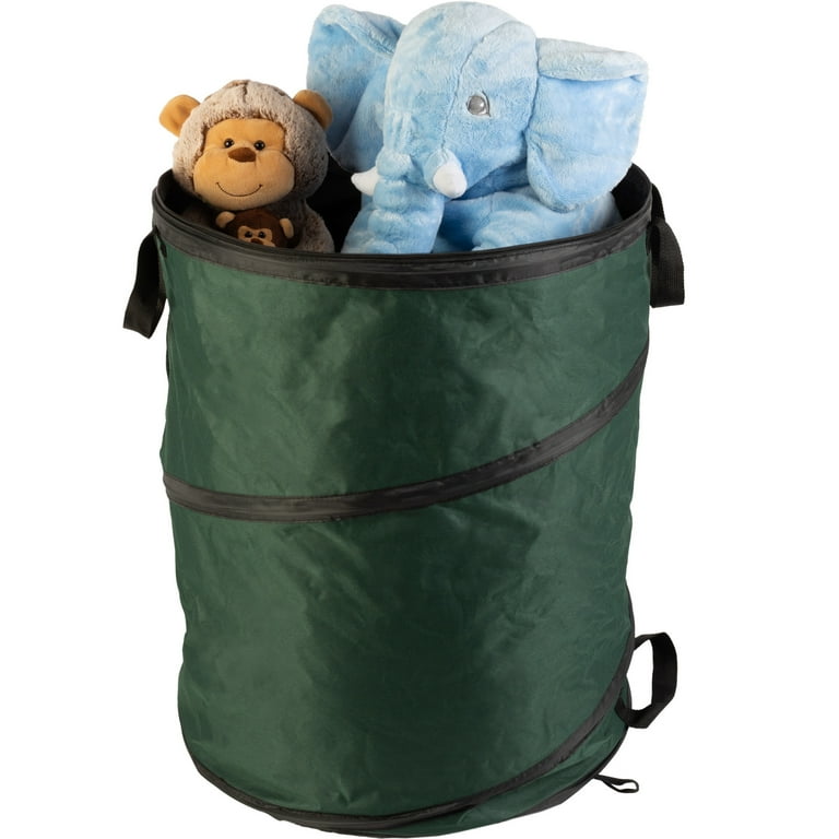 Wakeman Outdoors 46-Gallon Pop Up Outdoor Trash Can for Camping