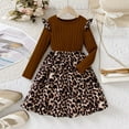 thumbnail image 2 of Gubotare Girls Winter Dresses Girls Dress Applique Dresses Casual Long-Sleeved Size 10 (Brown,10 Years), 2 of 4