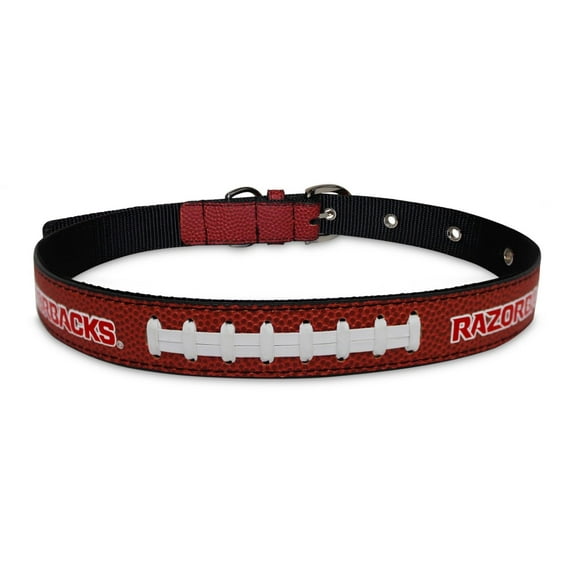 Pets First NCAA College Arkansas Razorbacks PREMIUM SPORTY DOG COLLAR, LIMITED EDITION, Best & Toughest Heavy-Duty Dog Collar, Small