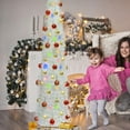 thumbnail image 1 of Pre-Lit LED Pop Up Tinsel Christmas Tree - 5 Feet Tall - Multicolor, 1 of 8
