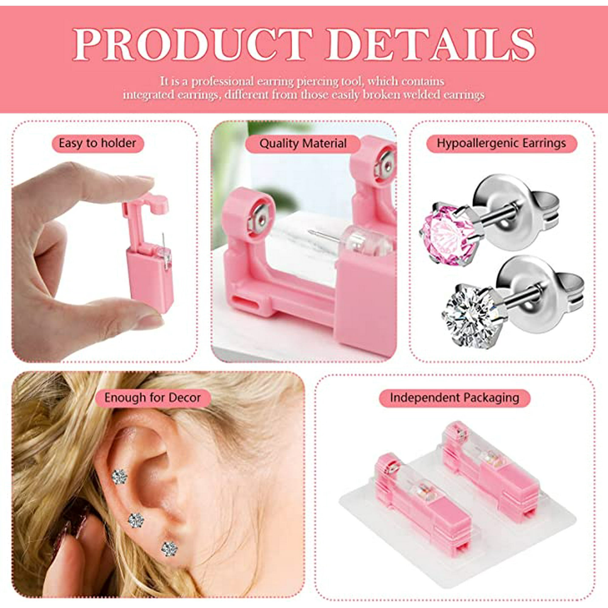 Ear piercing plastic studs hot sale