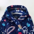 thumbnail image 4 of KPOPLK Girls Fleece Hooded Robes for 3-12Years Kids Warm Bath Robe for Girls Soft Fuzzy Bathrobe(5-6 Years,Navy), 4 of 6