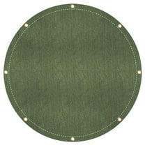 Covers & All Round Canvas Tarp, 16 oz 550 GSM 28 Mil Heavy Duty Multi-Purpose Tarpaulin Cover for Swimming Pools Hot Tubs Baseball Pitcher Mounds Haystacks and More (Olive Green, 15 Feet)