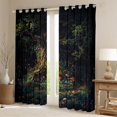 thumbnail image 2 of Castle Fairy Botanical Tree Mushroom Blackout Curtains Set of 2 (52x84 Each) for Boys Girls,Chic Floral Flowers Window Curtains,Magical Garden Curtains and Drapes,Lightweight Room Decor, 2 of 6