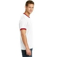 thumbnail image 3 of Port & Company Men's Classic Ringer T Shirt_White/ Red_XL, 3 of 4