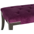 thumbnail image 5 of SAFAVIEH Gibbons Bench Silver Nail Head Plum, 5 of 6