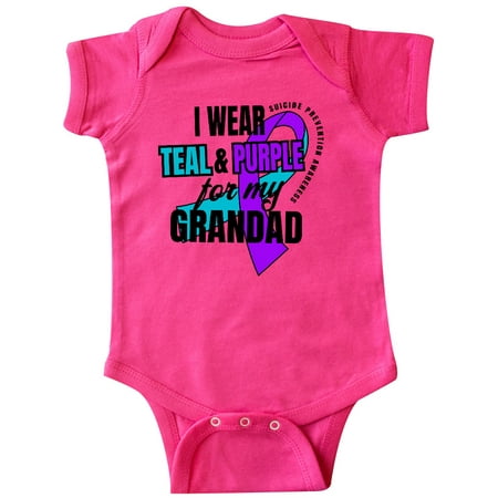 

Inktastic Suicide Prevention I Wear Teal and Purple for My Grandad Gift Baby Boy or Baby Girl Bodysuit