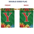 thumbnail image 6 of America Forever Monogram Christmas House Flag Letter Y 28 x 40 inch Double Sided Merry Christmas Gifts Presents Ornament Ball Winter Farmhouse Red & Green Holiday Yard Outdoor Decoration, 6 of 7