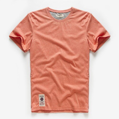 Camiseta de algodón de Color sólido para hombre, camiseta básica informal con cuello redondo para hombre, camisetas clásicas de alta calidad para hombre Tan Jianjun unisex