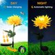 thumbnail image 4 of Luces de estaca de jardín solar para exteriores, paquete de 3 luces de flores de crisantemo con energía solar, LED (amarillo, rojo, blanco). Afortunado Sencillez, 4 of 5