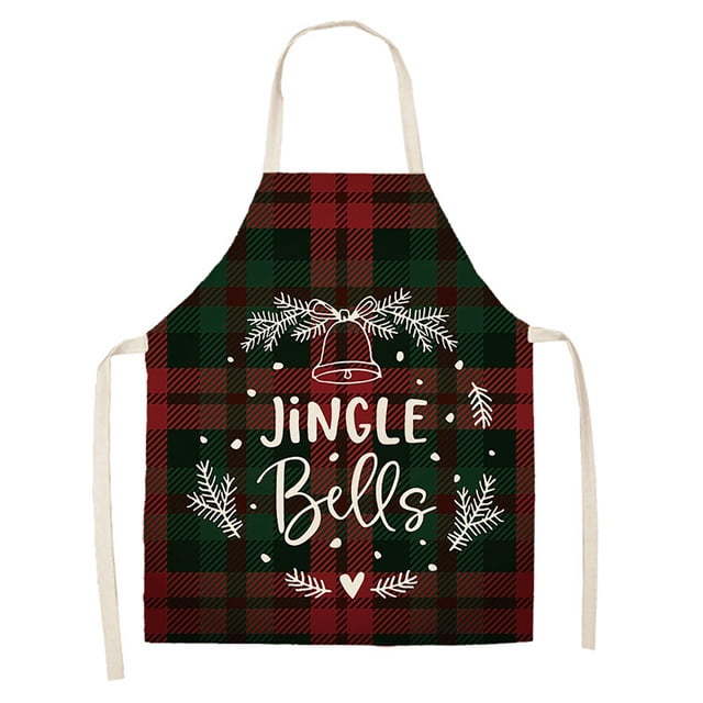 Tabliers de Cuisine de Noël pour la Cuisson, Tabliers à Carreaux Noirs et Rouges, Tablier de Cuisson à Carreaux Buffalo Ajustable, Grillade, Noël
