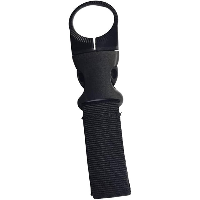 Botella de agua mineral Gancho Botella de agua Hebilla Correa Clips Soporte de transporte portátil Gancho Camping Senderismo Kit Black1pcs ShuxiuWang 8390614245051