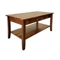 thumbnail image 4 of Solid Acacia Coffee Table with Drawer & Bottom Shelf Black, 4 of 5