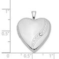 thumbnail image 4 of Lockets Sterling Silver Rhodium-plated Crystal Heart Locket, 4 of 5
