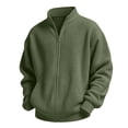 thumbnail image 3 of Trikvn Full Zip Waffle Knit Jackets for Boys Long Sleeve Sweatshirts Casual Stand Collar Cardigan Sweaters for Kids Fall Winter Activewear Outerwear Coats with Pockets, 3 of 9