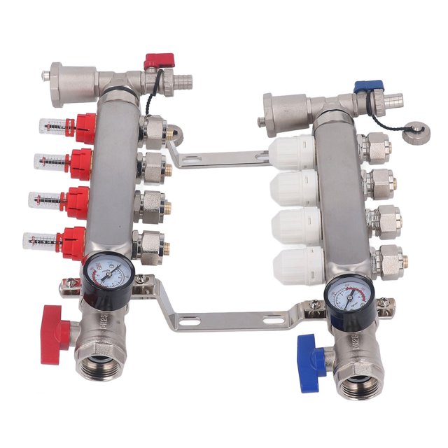 Floor Heating Manifold, Floor Heating Manifold Set 304 Stainless Steel Intelligent Accurate Flowmeter For Home