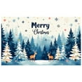 thumbnail image 5 of Watercolor Merry Christmas Banner Blue Theme Christmas Banner Reindeer Design Snowflake Decor Holiday Banner for Christmas Party Indoor Decoration Holiday Celebration, 5 of 9