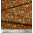thumbnail image 3 of Soimoi Cotton Duck Fabric Leaves,Berries & Triangle Geometric Print Sewing Fabric Yard 42 Inch Wide, 3 of 3