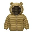 thumbnail image 2 of NAISIBABY Boys Girls Puffer Jacket with Hooded (1-6T), Warm Lightweight Zipper Long Sleeve Winter Quilted Padded Coat Green 5T, 2 of 4