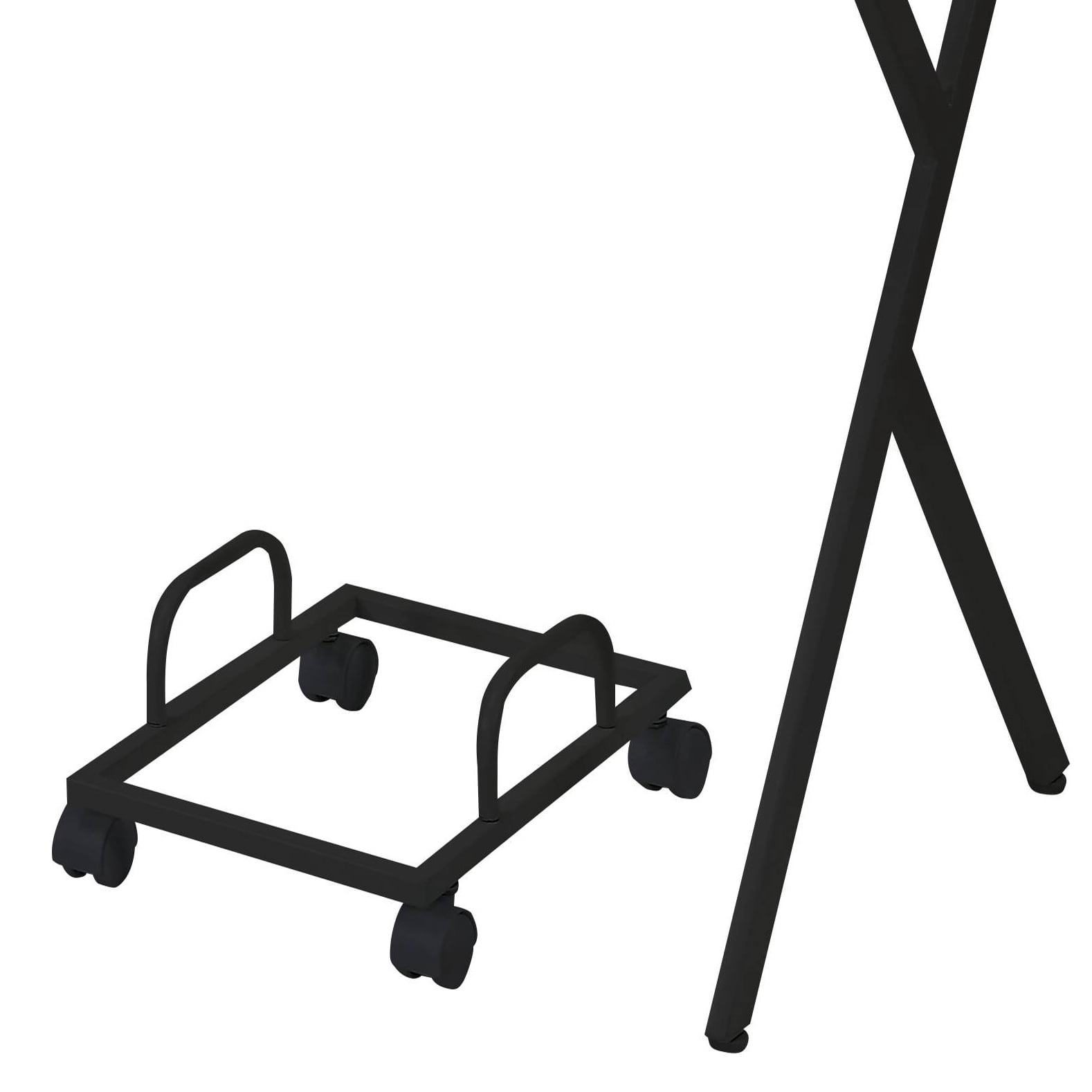 Astoutdoor Black L-shaped Computer Desk with CPU Holder