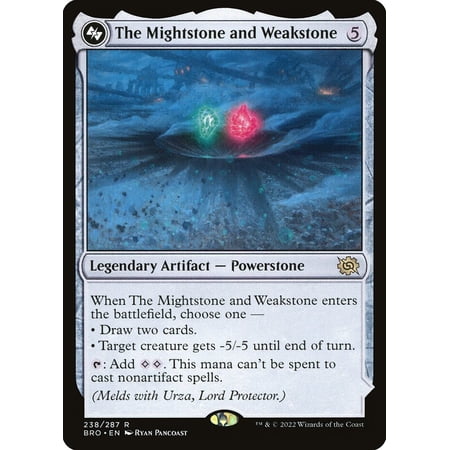 MTG The Mightstone and Weakstone Urza Planeswalker Bottom - The Brothers' War (NearMint)