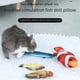 thumbnail image 1 of Juguete creativo de imitación de pez para morder, juguete de peluche, molares de pez con hierba gatera, divertido palo para gato, 1 of 5