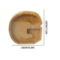 thumbnail image 2 of Qholemyo Wooden Letter Design Clear Money Jar For Kidss And Adults Coin Saving Home Decor, 2 of 2